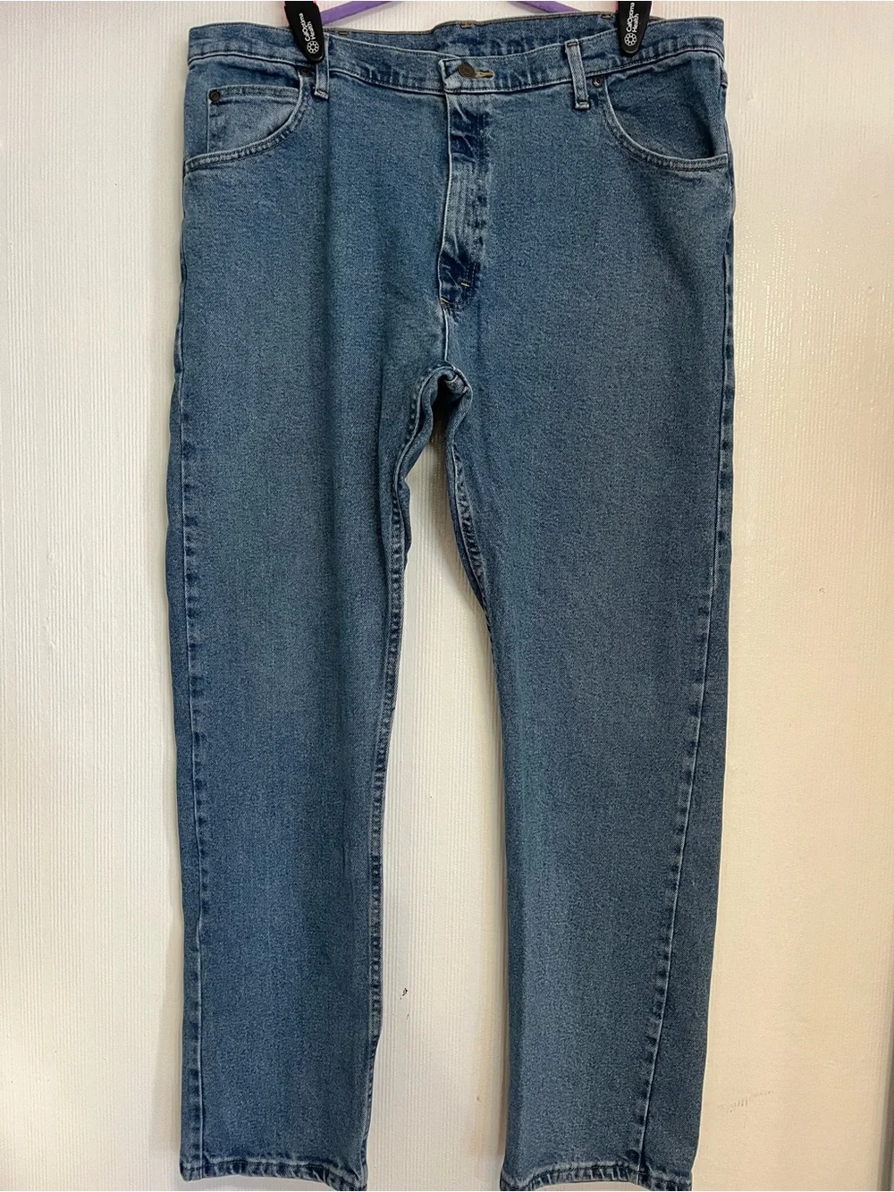 Wrangler Men's Medium Blue Slim Straight Jeans 40x34